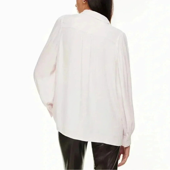 Aritzia Wilfred Josephine Long Sleeve  Puff-sleeve Button Down Blouse Size XS - Picture 5 of 12